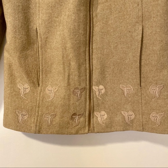 Bonanza Taupe 100% Wool Jacket 1960’s SZ Small/1 - Picture 3 of 4